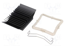 Heatsink: extruded; grilled; black; L: 35mm; W: 35mm; H: 14.5mm