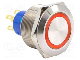 Switch: vandal resistant; SPDT; 3A/250VAC; IP67; ON-(ON); red/blue