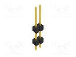 Connector: pin strips; pin header; male; PIN: 2; 2.54mm; THT; 1x2