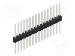 Connector: pin strips; pin header; male; PIN: 16; 1.27mm; THT; 1x16