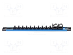 Accessories: magnetic rail; 340x34x30mm; Sockets: 24; 1/4"