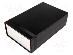Enclosure: with panel; 1598; X: 160mm; Y: 250mm; Z: 76mm; ABS; black