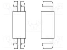 PCB distance; polyamide 66; L: 25.4mm; latch/latch; UL94V-2