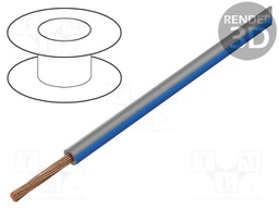 Wire; H05V-K,LgY; stranded; Cu; 2.5mm2; PVC; grey-blue; 300V,500V
