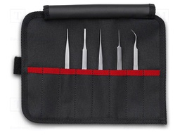 Set of tweezers; for precision works; Pcs: 5