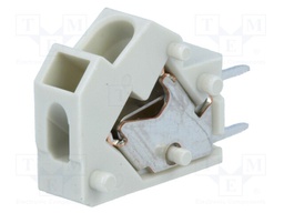PCB terminal block; angled 45°; 5mm; ways: 1; on PCBs; 0.5÷2.5mm2