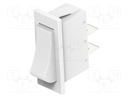 ROCKER; SPST; Pos: 2; ON-OFF; 10A/250VAC; black; none; Body: black