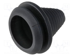 Grommet; stepped; PVC; black; Øcable: 5÷17mm; t: 3mm