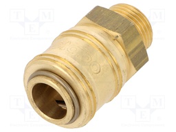 Quick connection coupling EURO; Mat: brass; Ext.thread: 3/8"