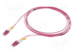 Fiber patch cord; OM4; LC/UPC,both sides; 2m; LSZH; pink