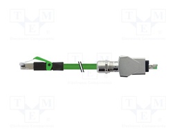 Patch cord; RJ45 plug,both sides; 5; stranded; Cu; PUR; green; 50m