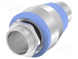 Straight terminal connector; Thread: metric; stainless steel