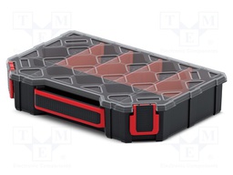 Container: collective; with partitions; black; 284x195x60mm