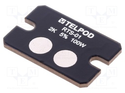 Resistor: thick film; screw; 2kΩ; 100W; ±5%; 38x25x2mm; 100ppm/°C