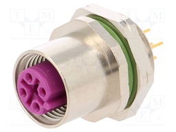 Socket; M12; PIN: 5; female; B code-Profibus; THT; Thread: PG9