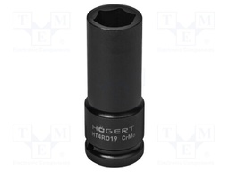 Wrench; hex socket,socket spanner,impact; HEX 19mm; 1/2"; long