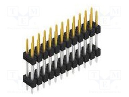 Connector: pin strips; pin header; male; PIN: 24; 2.54mm; THT; 2x12