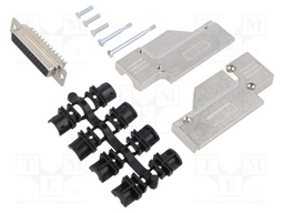 D-Sub; PIN: 25; plug; female; for cable; angled 90°; soldering