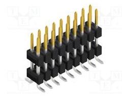 Connector: pin strips; pin header; male; PIN: 18; 2.54mm; SMT; 2x9