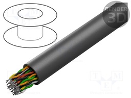 Wire; EcoCable Mini; 20x2x20AWG; unshielded; 300V; 30.5m; Cu; 100ft