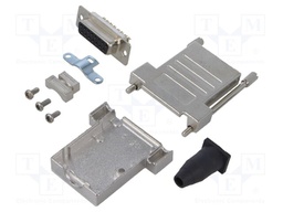 D-Sub; PIN: 15; plug; female; shielded,turned contacts; angled 45°