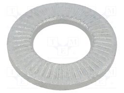 Washer; internally serrated; M10; D=20mm; h=2.6mm; spring steel