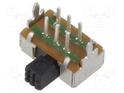 Switch: slide; Pos: 2; DPDT; 0.2A/30VDC; ON-ON; THT; -20÷70°C; EG