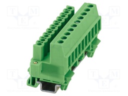 DIN rail connector, nominal cross section: 2.5 mm?, color: g