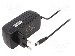 Power supply: switched-mode; volatage source; 12VDC; 2A; 24W