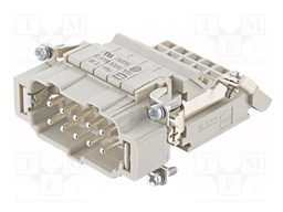 Han E AV 10 Pos. M Insert Term Block Rig