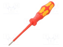 Screwdriver; insulated; Pozidriv®; PZ0; Blade length: 80mm