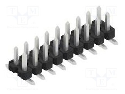 Connector: pin strips; pin header; male; PIN: 18; 2.54mm; SMT; 2x9