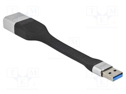 Cable; RJ45 socket,USB A plug; 0.13m; black
