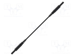 Test lead; 10A; 2mm banana plug-2mm banana plug; Len: 75m; black