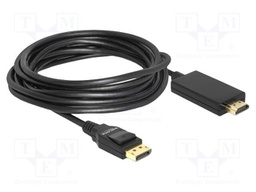 Cable; DisplayPort plug,HDMI plug; 4K,UHD 2160p; Len: 5m; black