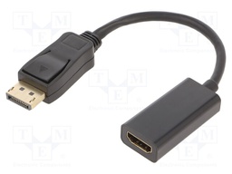 Adapter; DisplayPort 1.2; DisplayPort plug,HDMI socket; 100mm