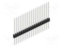 Connector: pin strips; pin header; male; PIN: 19; 1.27mm; THT; 1x19