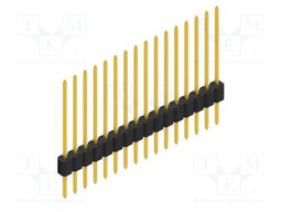 Connector: pin strips; pin header; male; PIN: 16; 1.27mm; THT; 1x16