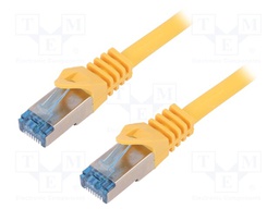 Patch cord; S/FTP; 6a; stranded; Cu; LSZH; yellow; 1.5m; 27AWG