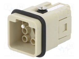 Connector: HDC; contact insert; male; DQ; PIN: 7; 7+PE; size D3A