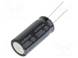 Capacitor: electrolytic; THT; 15000uF; 10VDC; Ø16x35.5mm; ±20%