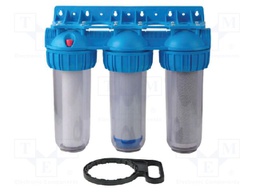 Triple water filter; max.8bar; 2÷45°C; Size: 10"