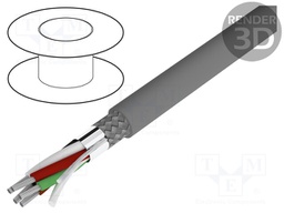 Wire; Alpha Essential C&C; 5x22AWG; PVC; dark grey; 300V; 305m