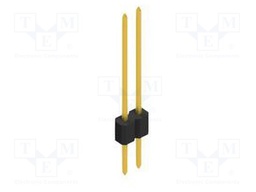 Connector: pin strips; pin header; male; PIN: 2; 1.27mm; THT; 1x2
