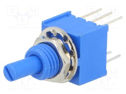 Potentiometer: shaft; single turn; 100kΩ; ±20%; 0.25W; linear; THT