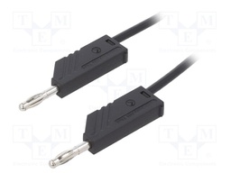 Test lead; 60VDC; 32A; 4mm banana plug-4mm banana plug; Len: 0.5m