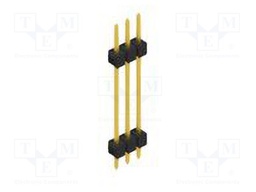 Connector: pin strips; pin header; male; PIN: 3; 2.54mm; THT; 1x3