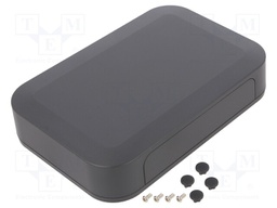 Enclosure: with panel; PF; X: 200mm; Y: 135mm; Z: 40mm; ABS; dark grey