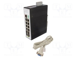 Switch Ethernet; managed; Number of ports: 12; 12÷60VDC; DIN; 18W