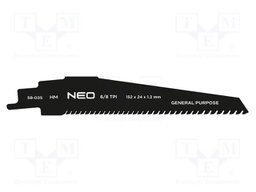 Reciprocating saw,universal; 8teeth/inch; 152mm
